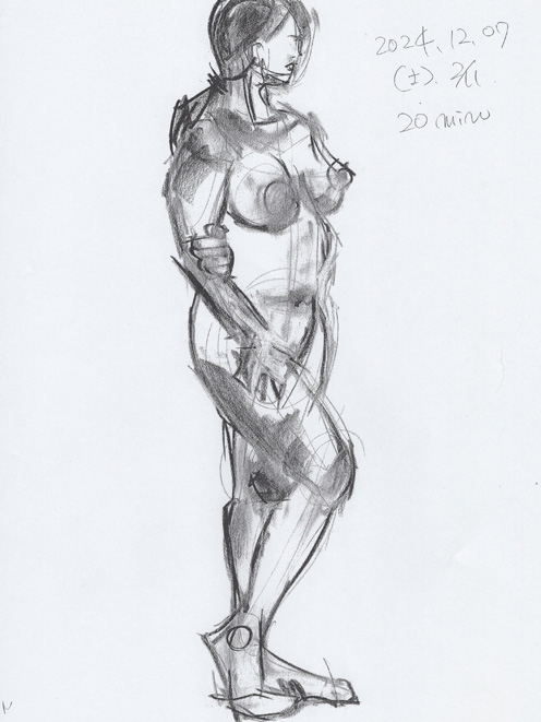 クロッキーヌード(24/12/07)