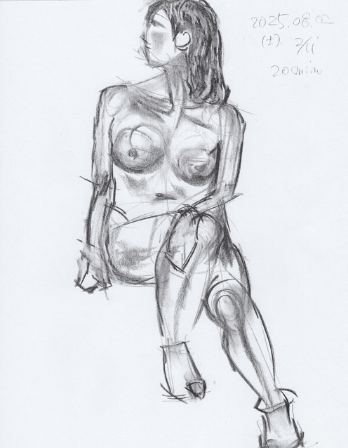 クロッキーヌード(25/08/02 1)