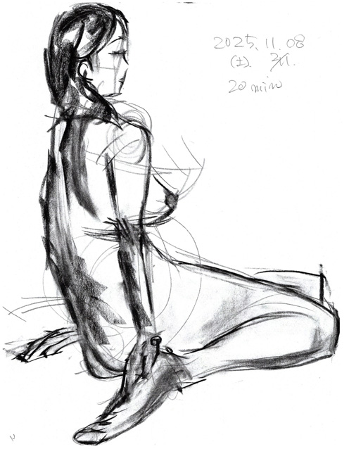 クロッキーヌード(25/11/08)